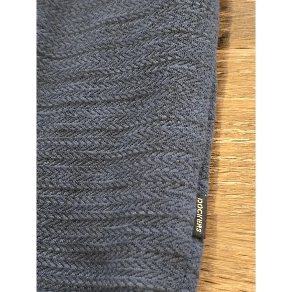 Dockers Men’s Small Blue Quarter‑Zip Knit Sweater NWT Smart Casual Preppy Office